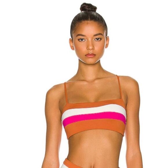 New. L*SPACE Rebel stripe bikini set. L/M. Retails $178 - Picture 7 of 12